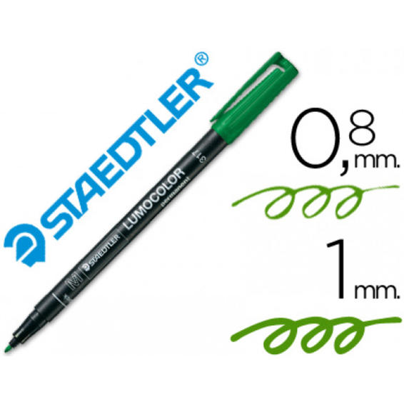 Rotulador lumocolor retroproyeccion punta de fibrapermanente 317-5 verde punta media redonda 0.8-1 mm