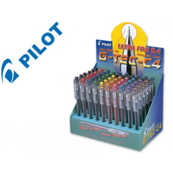 Boligrafo pilot punta aguja g-tec-c4 -expositor de 60 unidades