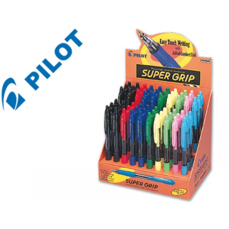 Boligrafo pilot super grip -expositor de 60 unidades