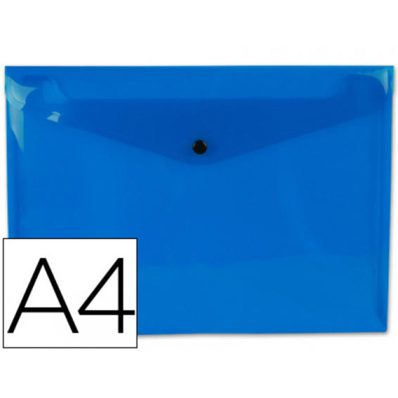 Carpeta liderpapel dossier broche 44052 polipropileno din a4 azul transparente 50 hojas