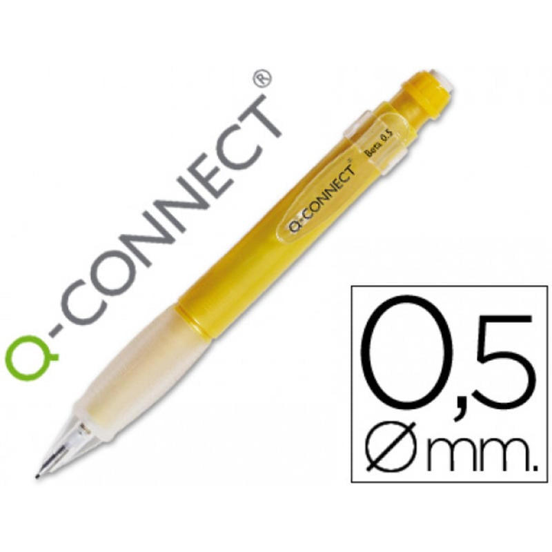 Portaminas q-connect beta cuerpo amarillo