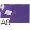 Carpeta liderpapel dossier broche polipropileno din a8 violeta con cierre de velcro - DS48