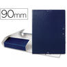 Carpeta proyectos liderpapel folio lomo 90mm carton gofrado azul - PJ92