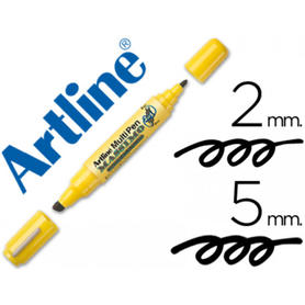 Rotulador artline multipen emp-25 negro doble punta punta biselada 5 mm punta redonda 2 mm
