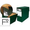 Caja transferencia liderpapel con fuelle folio color verde - TR02