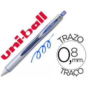 Boligrafo uni-ball vision rt 0,8 mm azul tinta liquida -unidad