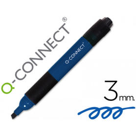 Rotulador q-connect marcador permanente azul punta redonda 3 mm