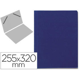 Carpeta lomo simple vacia carton forrado geltex azul 255x320mm