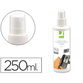 Spray q-connect para limpiar telefonos y superficies contenido 250 ml