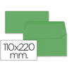 Sobre liderpapel americano verde acebo 110x220 mm 80 gr pack de 9 unidades - SB69