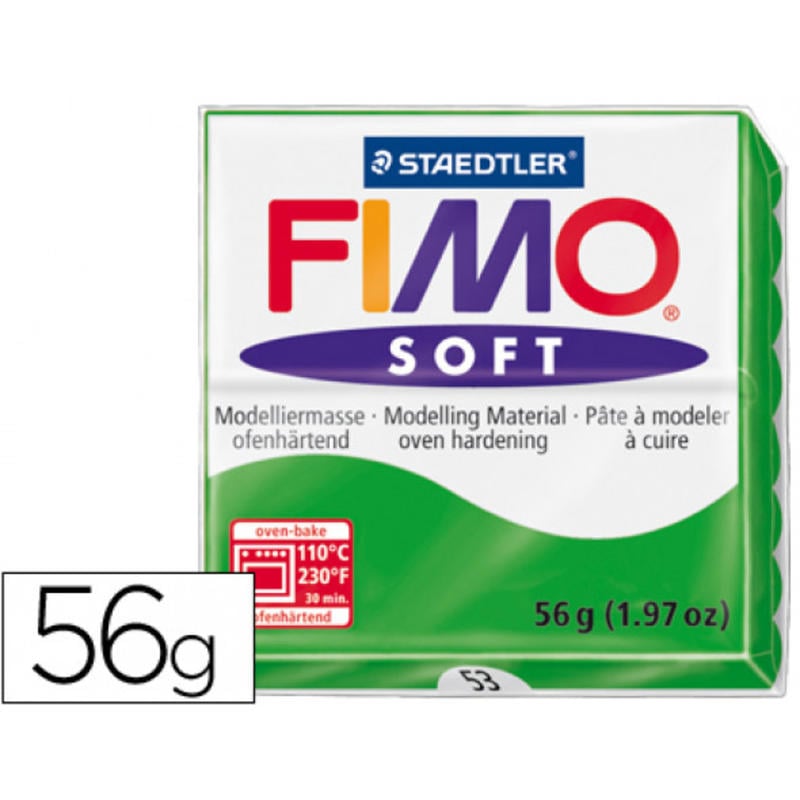 Pasta staedtler fimo soft 56 gr color verde tropical