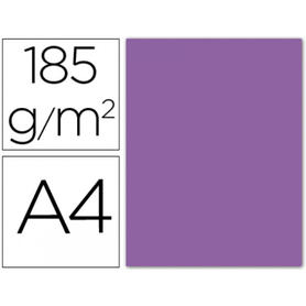Cartulina guarro din a4 violeta 185 gr paquete 50 h