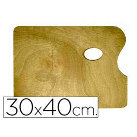 Paleta madera artist rectangular tamaño 30x40x0,05 cm