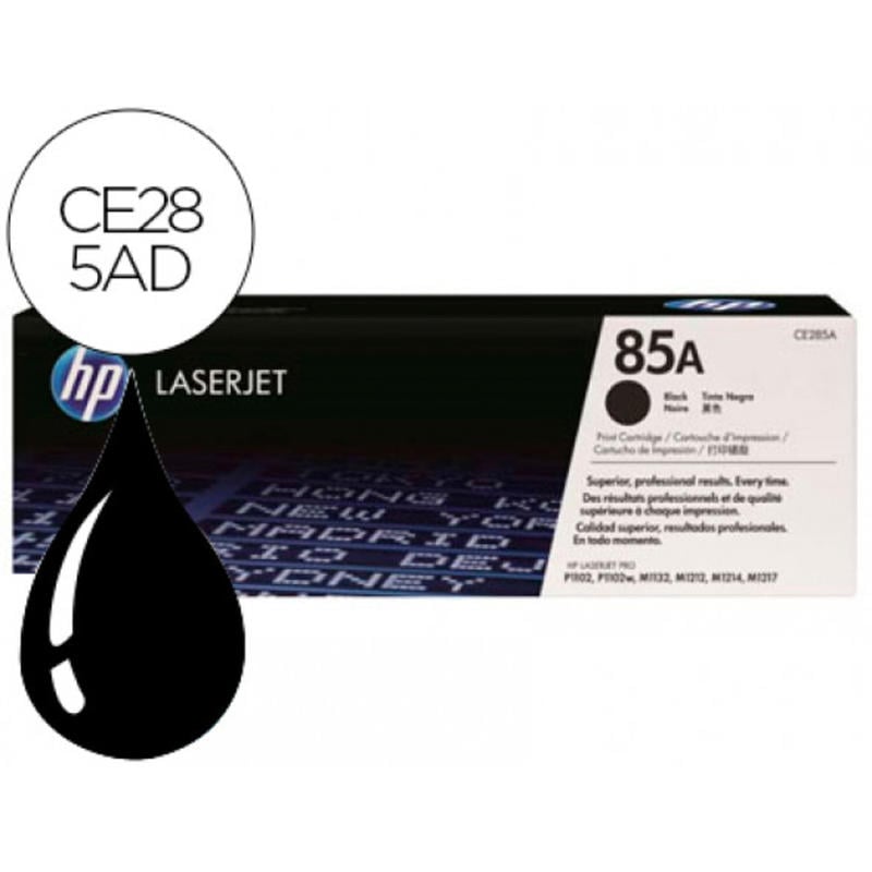 Toner hp laserjet ce285a negro 1600 pag pack 2