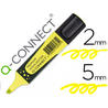 Rotulador q-connect fluorescente amarillo premium punta biselada con sujecion de caucho - KF16035