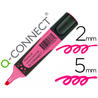 Rotulador q-connect fluorescente rosa premium punta biselada con sujecion de caucho - KF16036
