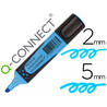 Rotulador q-connect fluorescente azul premium punta biselada con sujecion de caucho - KF16038