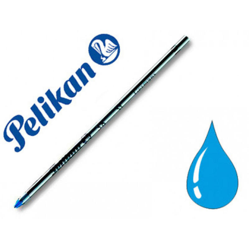 Recambio boligrafo pelikan corto modelo 38 metalico colorazul punta media