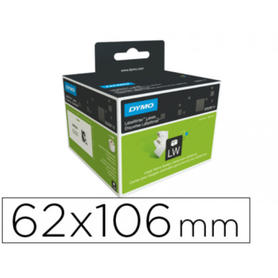 Etiqueta identificadora dymo tamaño 62 x 106 mm para impresora labelwriter 250 etiquetas uso multifuncion