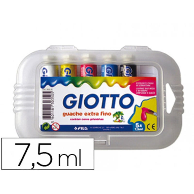 Tempera giotto 7,5 ml 5 colores surtidos