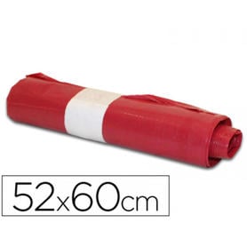 Bolsa basura domestica roja 52x60cm galga 70 rollo de 20 unidades