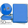 Carpeta Proyectos Pardo folio con 50 mm de lomo de cartón de color azul