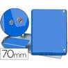 Carpeta Proyectos Pardo folio con 70 mm de lomo de cartón de color azul