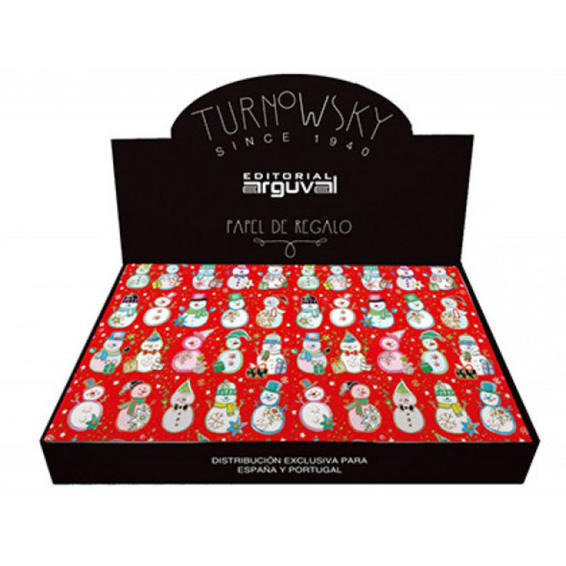 Papel regalo arguval navidad turnowsky 50x70 cm caja de 100 unidades