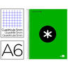 Cuaderno espiral liderpapel a6 micro antartik tapa forrada 100h 100 gr cuadro 5 mm 4 bandas color verde - KD71