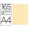 Papel color liderpapel pergamino con bordes a4 165g/m2 crema pack de 25 hojas - PW05