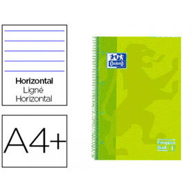 Cuaderno espiral oxford ebook 1 tapa extradura din a4+ 80 h horizontal lima touch