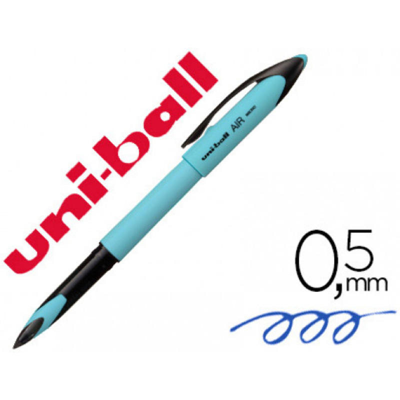 Boligrafo uni-ball roller air micro uba-188el-m 0,5 mm azul cielo tinta azul