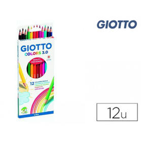 Lapices de colores giotto colors 3.0 caja carton de 12 lapices colores surtidos