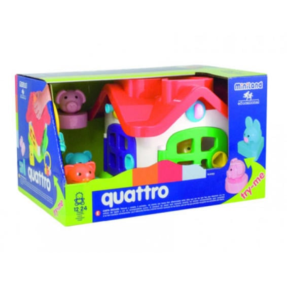 Juego miniland quattro encajes formas y colores 6 piezas