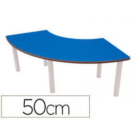 Mesa madera mobeduc talla 0 1/4 de aro con tapa laminada haya/blanco