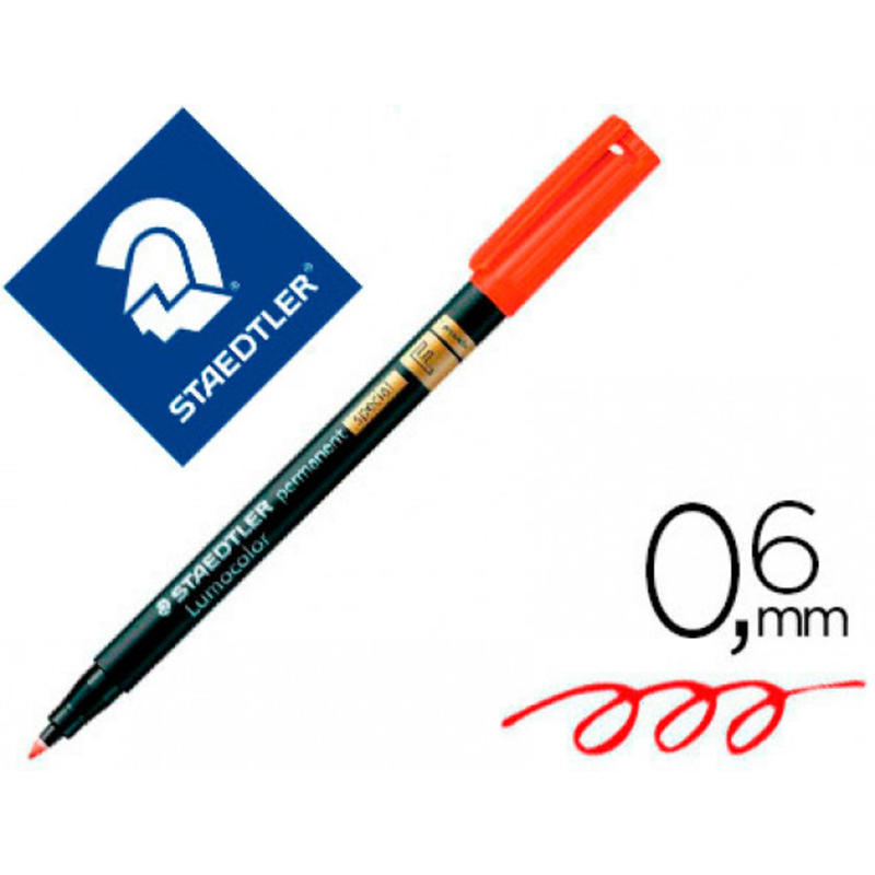 STAEDTLER LUMOCOLOR rotulador permanente (F) punta fina 0.6 mm