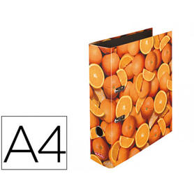 Archivador de palanca herlitz a4 con rado lomo 80 mm naranjas