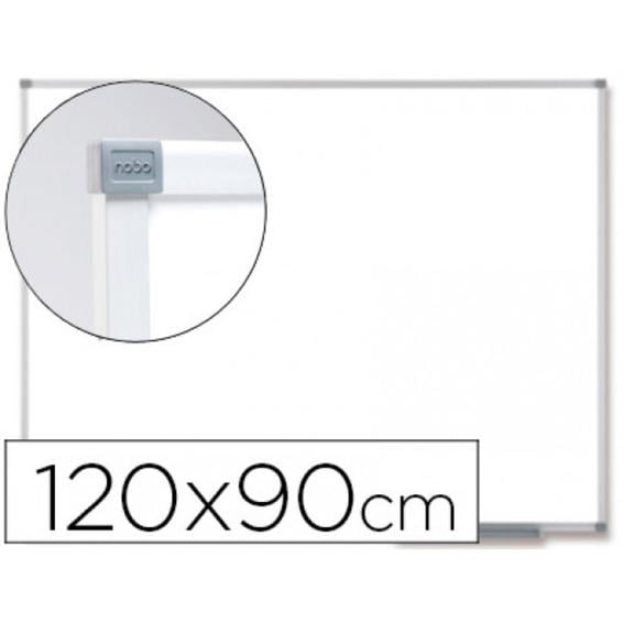 Pizarra blanca nobo prestige magnetica de acero vitrificado 120x90 cm