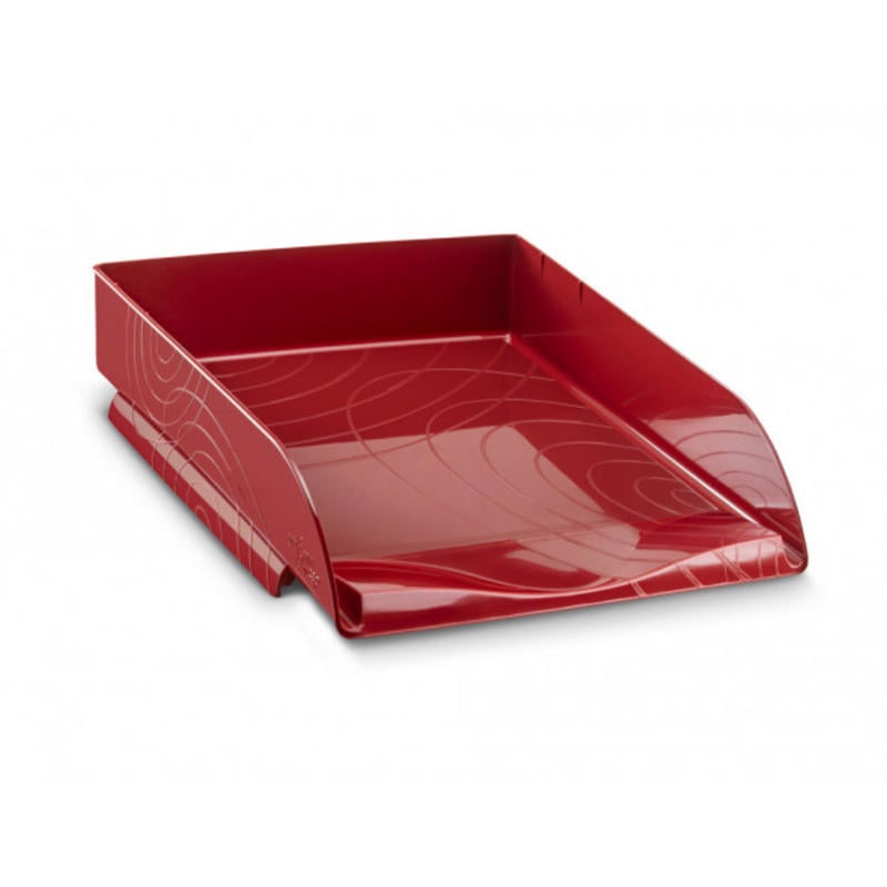 Bandeja sobremesa cep ellypse origins plastico color rojo carmin 348x260x64 mm