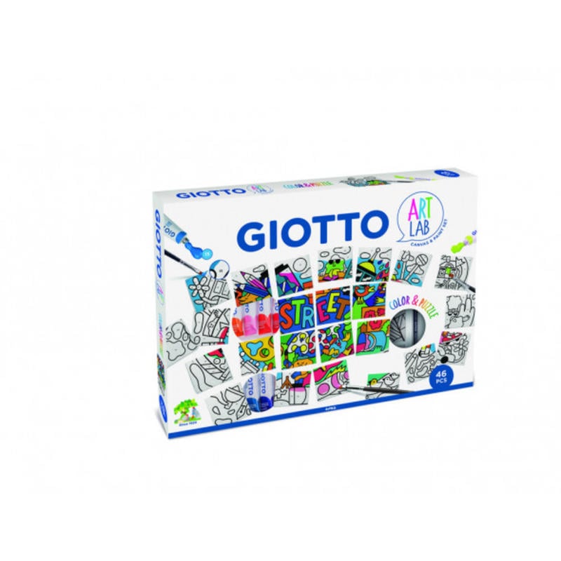 Set giotto maxi art lab tempera color & puzzle 46 piezas