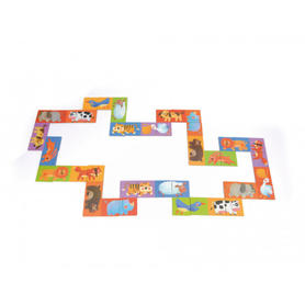 Juego mideer domino puzzle zoo pals