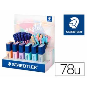 Rotulador staedtler textsurfer pastel line 61 sca1 pa 364 / 334 / 323 fluorescente expositor de 78