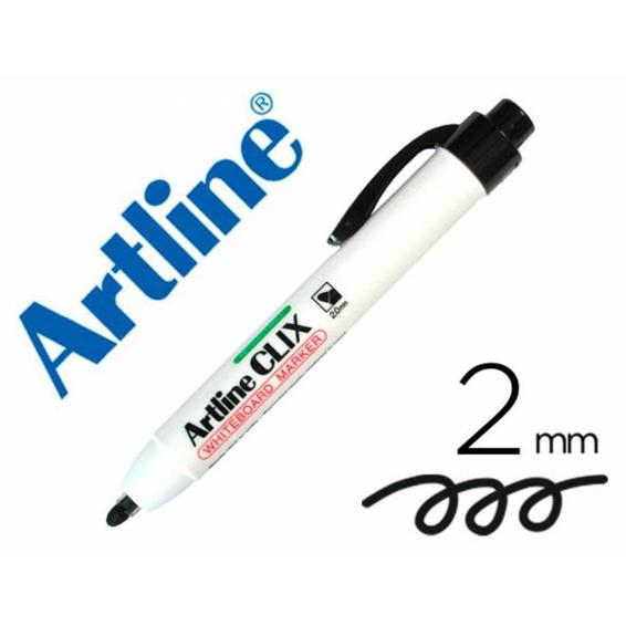 Rotulador artline clix pizarra ek-573a negro punta retactil redonda 2,00 mm