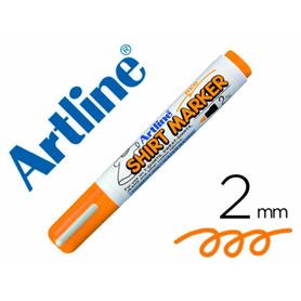 Rotulador artline camiseta ekt-2 naranja fluorescente punta redonda 2 mm para uso en camisetas