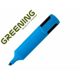 Rotulador greening fluorescente punta biselada azul