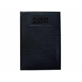 Agenda encuadernada liderpapel creta 15x21 cm 2021 dia pagina color negro papel 70 gr