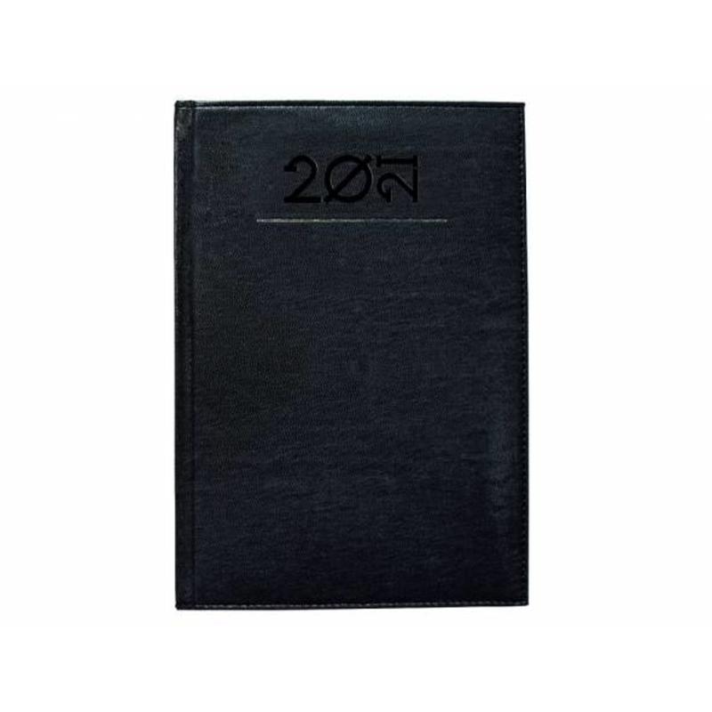 Agenda encuadernada liderpapel creta 17x24 cm 2021 semana vista color negro papel 70 gr ahuesado