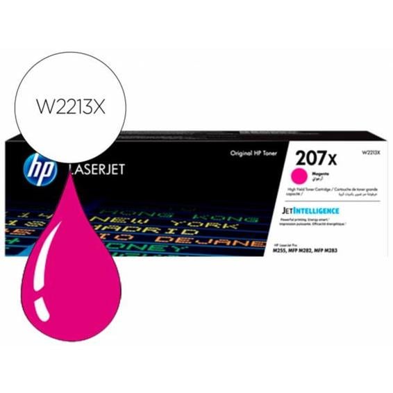 Toner hp 207x color laserjet pro m282nw / m283fdn / m283fdw magenta 2.450 paginas