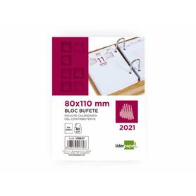 Bloc bufete liderpapel 80x110 mm 2021 papel 80 gr texto en catalan