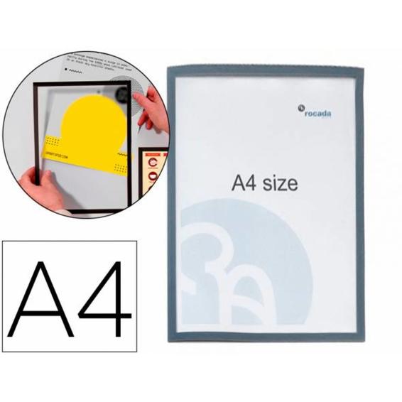 Marco porta anuncios rocada din a1 magnetico marco color gris 840x590 mm